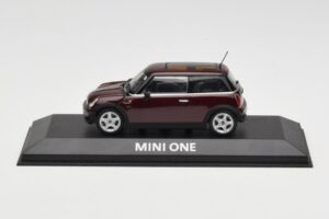 Mini One R50 Σκούρο Κόκκινο Με Μαύρη Οροφή Minichamps 1:43 MINI008 Μέταλλο