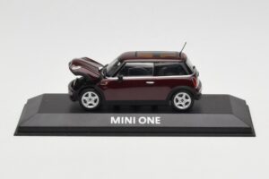 Mini One R50 Σκούρο Κόκκινο Με Μαύρη Οροφή Minichamps 1:43 MINI008 Μέταλλο - εικόνα 5 από 5