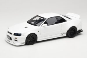 Nissan Skyline GT-R BNR34 by KRC Pearl White Otto 1:18 OT1135 Ρητίνη