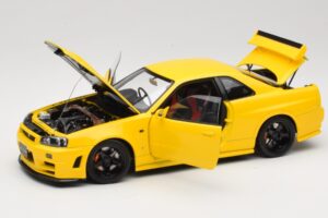 Nissan Skyline GT-R R34 Customized Version Κίτρινο MotorHelix 1:18 M83412 Μέταλλο - εικόνα 2 από 8