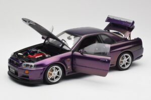 Nissan Skyline GT-R R34 V-Spec Midnight Μοβ AUTOart 1:18 77305 Μέταλλο - εικόνα 2 από 8