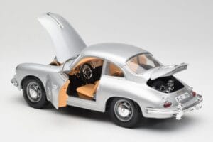 Porsche 356B Ασημί & Καφέ Εσωτερικό Bburago 1:18 3021-M2 Μέταλλο - εικόνα 5 από 8