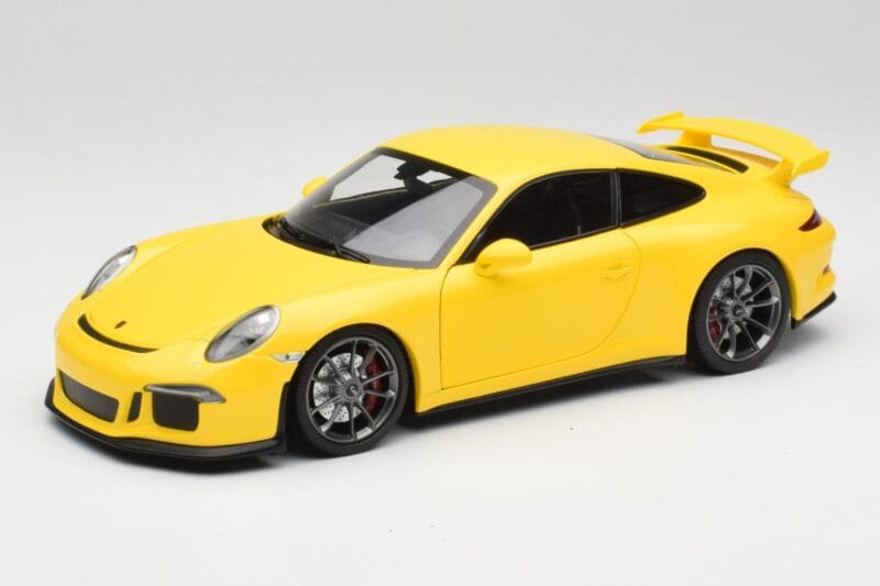 Porsche 911 991 GT3 Racing Κίτρινο & Ασημί Ζάντες Minichamps 1:18 110062722 Μέταλλο