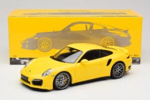 Porsche 911 991 Turbo S Κίτρινο Με Ασημί Ζάντες Minichamps 1:18 110062322 Μέταλλο - εικόνα 8 από 8