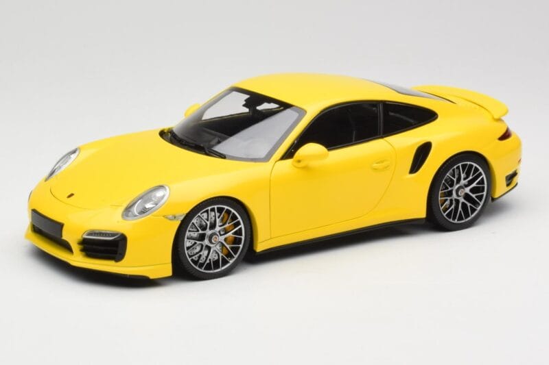 Porsche 911 991 Turbo S Κίτρινο Με Ασημί Ζάντες Minichamps 1:18 110062322 Μέταλλο