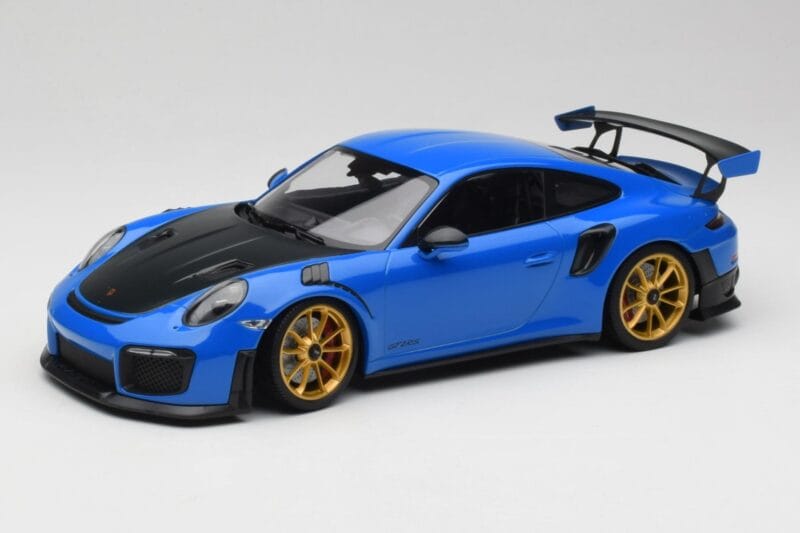 Porsche 911 991.2 GT2 RS Μπλε με Χρυσές Ζάντες Minichamps 1:18 155068302 Μέταλλο