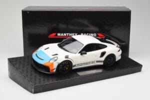 Porsche 911 991.2 GT3 RS Manthey Racing Λευκό & Μπλε & Πορτοκαλί Minichamps 1:18 MR-911-GT3RS-1805 Μέταλλο - εικόνα 6 από 6