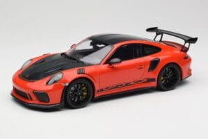 Porsche 911 991.2 GT3 RS Weissach Package Lava Orange Wording Μαύρες Ζάντες Μαγνησίου Minichamps 1:18 153068226 Μέταλλο