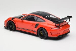 Porsche 911 991.2 GT3 RS Weissach Package Lava Orange Wording Μαύρες Ζάντες Μαγνησίου Minichamps 1:18 153068226 Μέταλλο - εικόνα 5 από 6