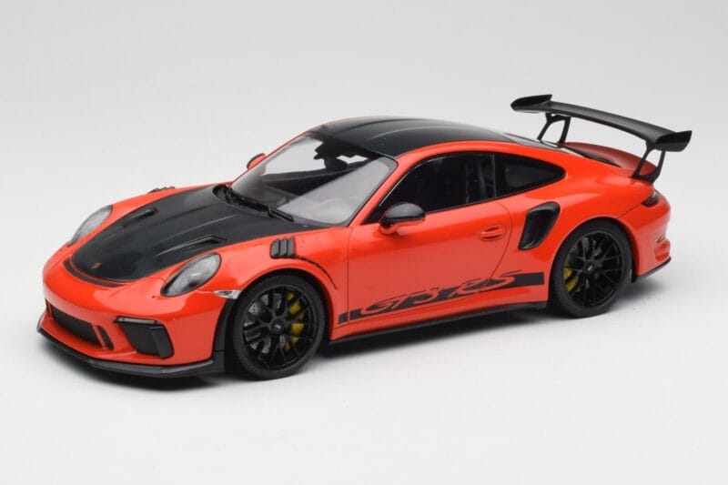 Porsche 911 991.2 GT3 RS Weissach Package Lava Orange Wording Μαύρες Ζάντες Μαγνησίου Minichamps 1:18 153068226 Μέταλλο