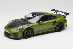 Porsche 911 991.2 GT3 RS Weissach Package Lizard Green Wording & Μαύρες Ζάντες Μαγνησίου Minichamps 1:18 155068232 Μέταλλο