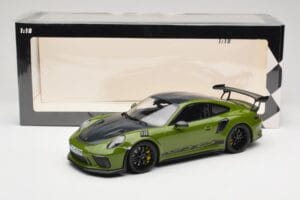 Porsche 911 991.2 GT3 RS Weissach Package Lizard Green Wording & Μαύρες Ζάντες Μαγνησίου Minichamps 1:18 155068232 Μέταλλο - εικόνα 6 από 6