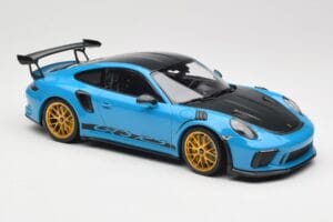 Porsche 911 991.2 GT3 RS Weissach Package Shark Blue Wording Χρυσές Ζάντες Μαγνησίου Minichamps 1:18 153068237 Μέταλλο - εικόνα 4 από 6