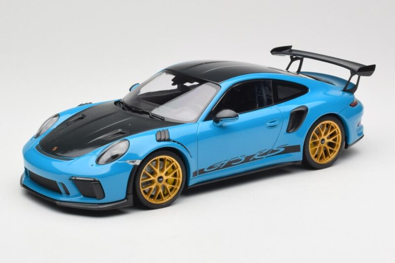 Porsche 911 991.2 GT3 RS Weissach Package Shark Blue Wording Χρυσές Ζάντες Μαγνησίου Minichamps 1:18 153068237 Μέταλλο