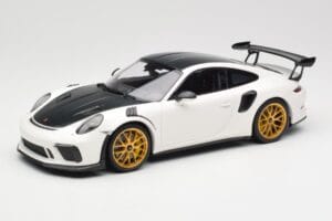 Porsche 911 991.2 GT3 RS Weissach Package Λευκό Χρυσές Ζάντες Μαγνησίου Minichamps 1:18 153068238 Μέταλλο