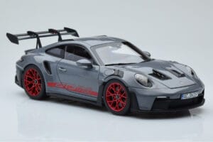Porsche 911 992 GT3 RS Arctic Γκρι Pyro Κόκκινο Norev 1:18 187350 Μέταλλο - εικόνα 6 από 8