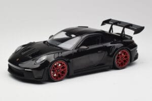 Porsche 911 992 GT3 RS Μαύρο & Κόκκινες Ζάντες & Μαύρο Ντεκόρ Minichamps 1:18 153062240 Μέταλλο