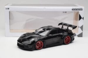 Porsche 911 992 GT3 RS Μαύρο & Κόκκινες Ζάντες & Μαύρο Ντεκόρ Minichamps 1:18 153062240 Μέταλλο - εικόνα 6 από 6