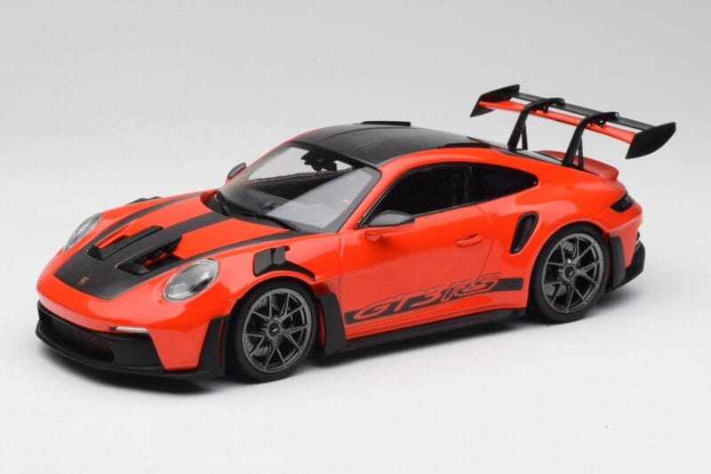 Porsche 911 992 GT3 RS Guards Πορτοκαλί & Ασημί Ζάντες Minichamps 1:18 911992002 Μέταλλο