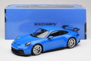 Porsche 911 992 GT3 Shark Μπλε & Ασημί Ζάντες Minichamps 1:18 143069015 Ρητίνη - εικόνα 6 από 6