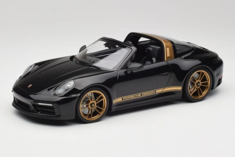 Porsche 911 992 Targa Porsche Design Μαύρο & Χρυσό Concept Minichamps 1:18 PORSCHE001 Μέταλλο