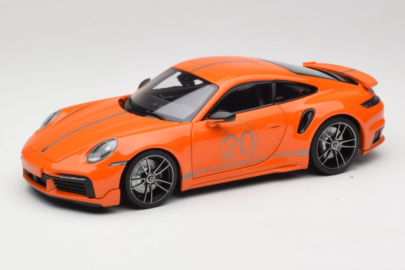 Porsche 911 992 Turbo S Coupe Sport Design Πορτοκαλί Minichamps 1:18 113069074 Μέταλλο