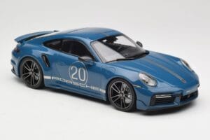 Porsche 911 992 Turbo S Sport Design Package Gentian Blue Metallic Minichamps 1:18 155069170 Μέταλλο - εικόνα 4 από 6