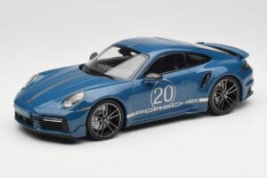 Porsche 911 992 Turbo S Sport Design Package Gentian Blue Metallic Minichamps 1:18 155069170 Μέταλλο