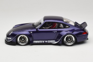 Porsche 911 993 RWB Army Girl Μωβ GT Spirit 1:18 GT562 Ρητίνη - εικόνα 3 από 6