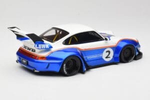 Porsche 911 993 RWB X Liberty Walk Λευκό Με Μπλε GT Spirit 1:18 GT530 Ρητίνη - εικόνα 2 από 8