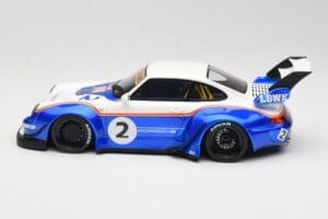 Porsche 911 993 RWB X Liberty Walk Λευκό Με Μπλε GT Spirit 1:18 GT530 Ρητίνη - εικόνα 3 από 8