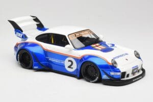 Porsche 911 993 RWB X Liberty Walk Λευκό Με Μπλε GT Spirit 1:18 GT530 Ρητίνη - εικόνα 4 από 8