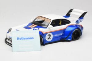 Porsche 911 993 RWB X Liberty Walk Λευκό Με Μπλε GT Spirit 1:18 GT530 Ρητίνη - εικόνα 6 από 8