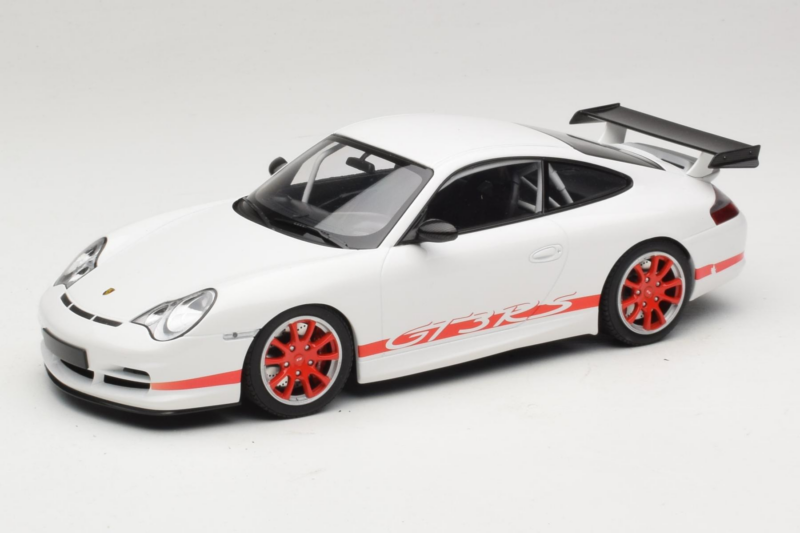 Porsche 911 996 GT3 RS Λευκό Κόκκινη Ρίγα Minichamps 1:18 155062020 Μέταλλο