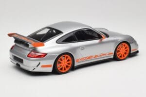 Porsche 911 997.1 GT3 RS Ασημί με Πορτοκαλί Ζάντες Minichamps 1:18 155062120 Μέταλλο - εικόνα 2 από 6