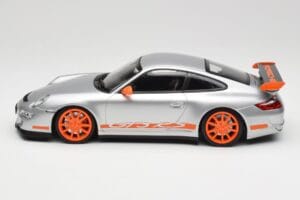 Porsche 911 997.1 GT3 RS Ασημί με Πορτοκαλί Ζάντες Minichamps 1:18 155062120 Μέταλλο - εικόνα 3 από 6