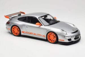 Porsche 911 997.1 GT3 RS Ασημί με Πορτοκαλί Ζάντες Minichamps 1:18 155062120 Μέταλλο - εικόνα 4 από 6