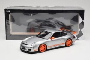 Porsche 911 997.1 GT3 RS Ασημί με Πορτοκαλί Ζάντες Minichamps 1:18 155062120 Μέταλλο - εικόνα 6 από 6