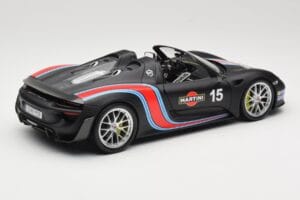 Porsche 918 Spyder Weissach Package Matt Black With Martini Stripes Minichamps 1:18 110062445 Μέταλλο - εικόνα 3 από 8