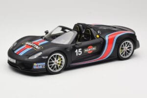 Porsche 918 Spyder Weissach Package Matt Black With Martini Stripes Minichamps 1:18 110062445 Μέταλλο