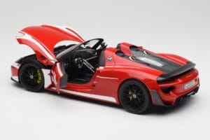Porsche 918 Spyder Weissach Package Κόκκινο & Λευκές Ρίγες Minichamps 1:18 110062442 Μέταλλο - εικόνα 6 από 9