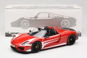Porsche 918 Spyder Weissach Package Κόκκινο & Λευκές Ρίγες Minichamps 1:18 110062442 Μέταλλο - εικόνα 9 από 9