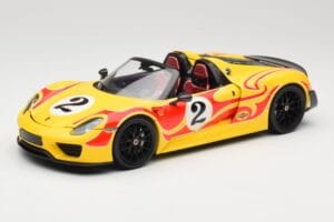 Porsche 918 Spyder Weissach Package Κίτρινο Με Ρίγες Minichamps 1:18 110062446 Μέταλλο