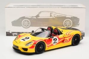 Porsche 918 Spyder Weissach Package Κίτρινο Με Ρίγες Minichamps 1:18 110062446 Μέταλλο - εικόνα 8 από 8