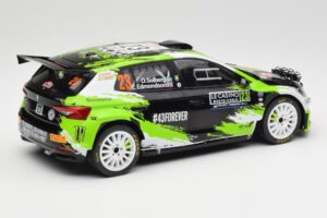 Skoda Fabia Rally2 #23 O. Solberg / E. Edmondson Rally Monte Carlo 2023 IXO 1:18 18RMC155A Μέταλλο - εικόνα 2 από 6