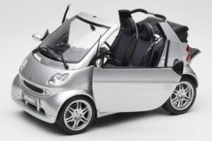 Smart Fortwo W450 Brabus Cabrio Ασημί Έκδοση Αντιπροσώπου Kyosho 1:18 0017769V001C05Q00 Μέταλλο - εικόνα 2 από 8