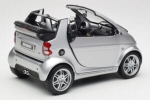Smart Fortwo W450 Brabus Cabrio Ασημί Έκδοση Αντιπροσώπου Kyosho 1:18 0017769V001C05Q00 Μέταλλο - εικόνα 3 από 8