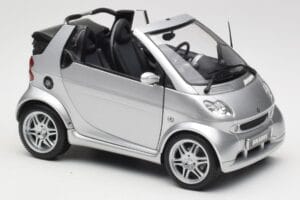 Smart Fortwo W450 Brabus Cabrio Ασημί Έκδοση Αντιπροσώπου Kyosho 1:18 0017769V001C05Q00 Μέταλλο - εικόνα 6 από 8