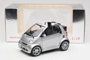 Smart Fortwo W450 Brabus Cabrio Ασημί Έκδοση Αντιπροσώπου Kyosho 1:18 0017769V001C05Q00 Μέταλλο - εικόνα 8 από 8