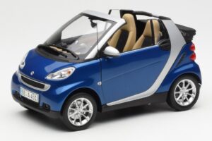 Smart Fortwo W451 Καμπριολέ Μπλε Ασημί Minichamps 1:18 Q0022565V001C80Q00 Μέταλλο